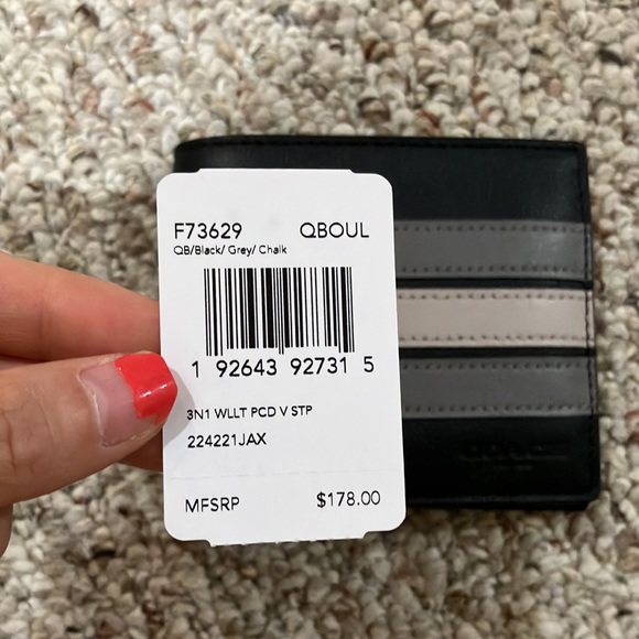 COACH F73629 3-IN-1 WALLET WITH VARSITY STRIPE - Picture 14 of 14